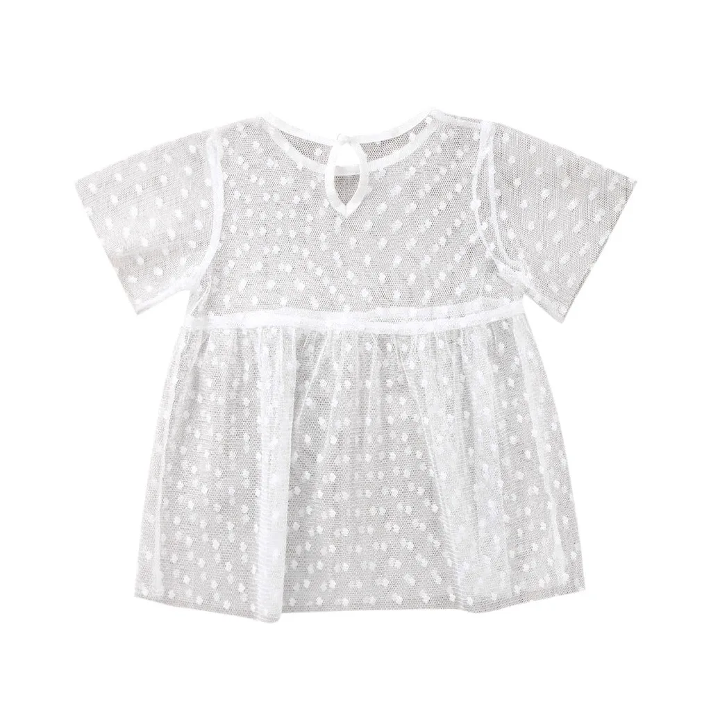 2019 Toddler Kids Baby Girls Tulle Perspective Smock Princess Party Pageant Dresses Spring summer Casual fashion | Детская одежда и