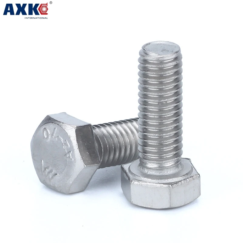 

AXK 20pcs M5 Bolt M5x10 8-100mm Hex Original Ti Color Not Polished Outer Hexagon Screws Fastener Din933