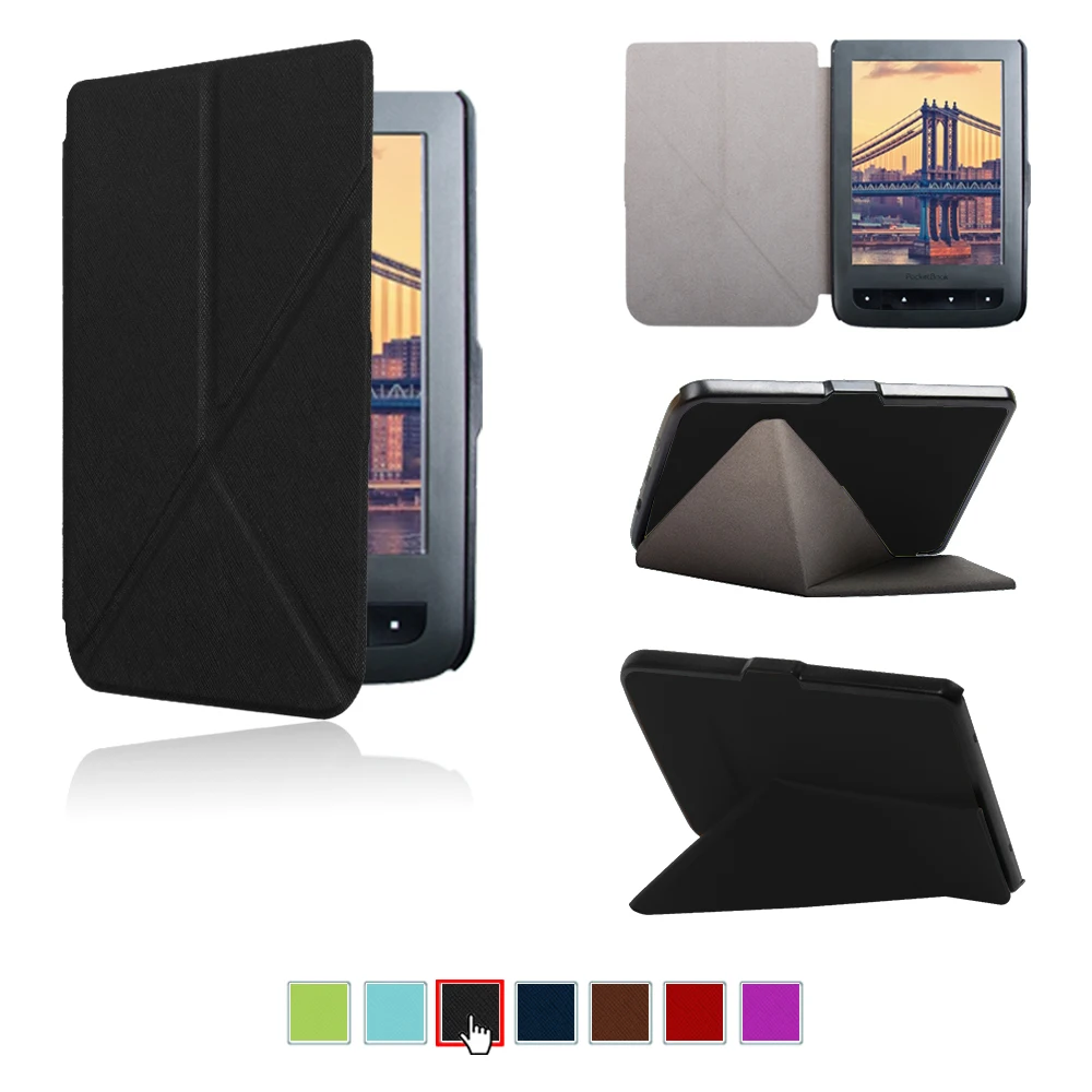 Чехол-книжка из искусственной кожи для pocketbook 615 basic touch 625 lux 626 в наличии |