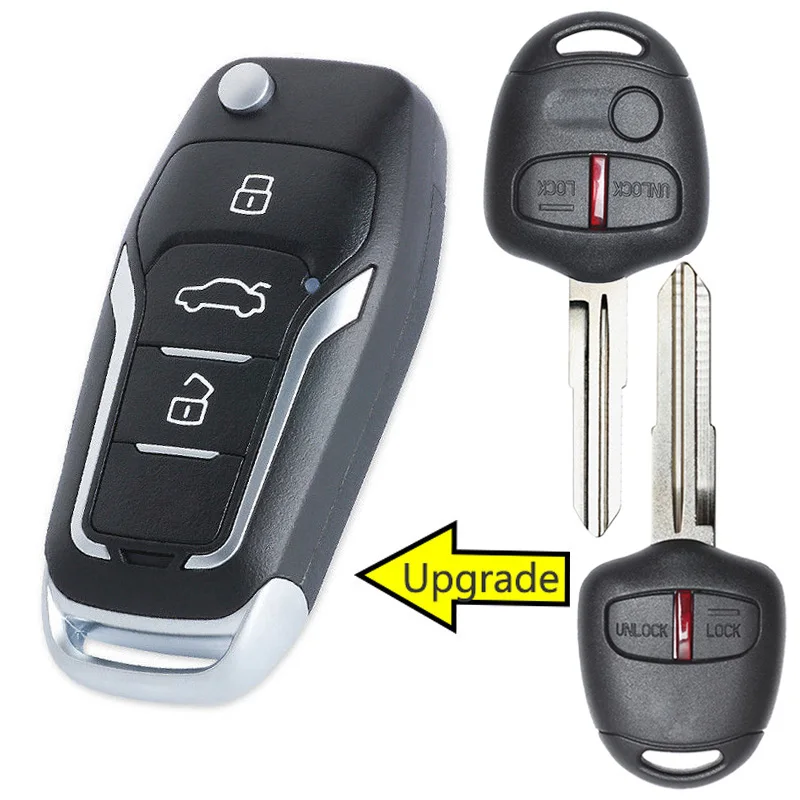 KEYECU 433 МГц ID46 G8D576MA OUCG8D-576M-A обновленный флип 2 3 кнопки дистанционного брелока для Mitsubishi Lancer CJ Sedan, Hatch Wago