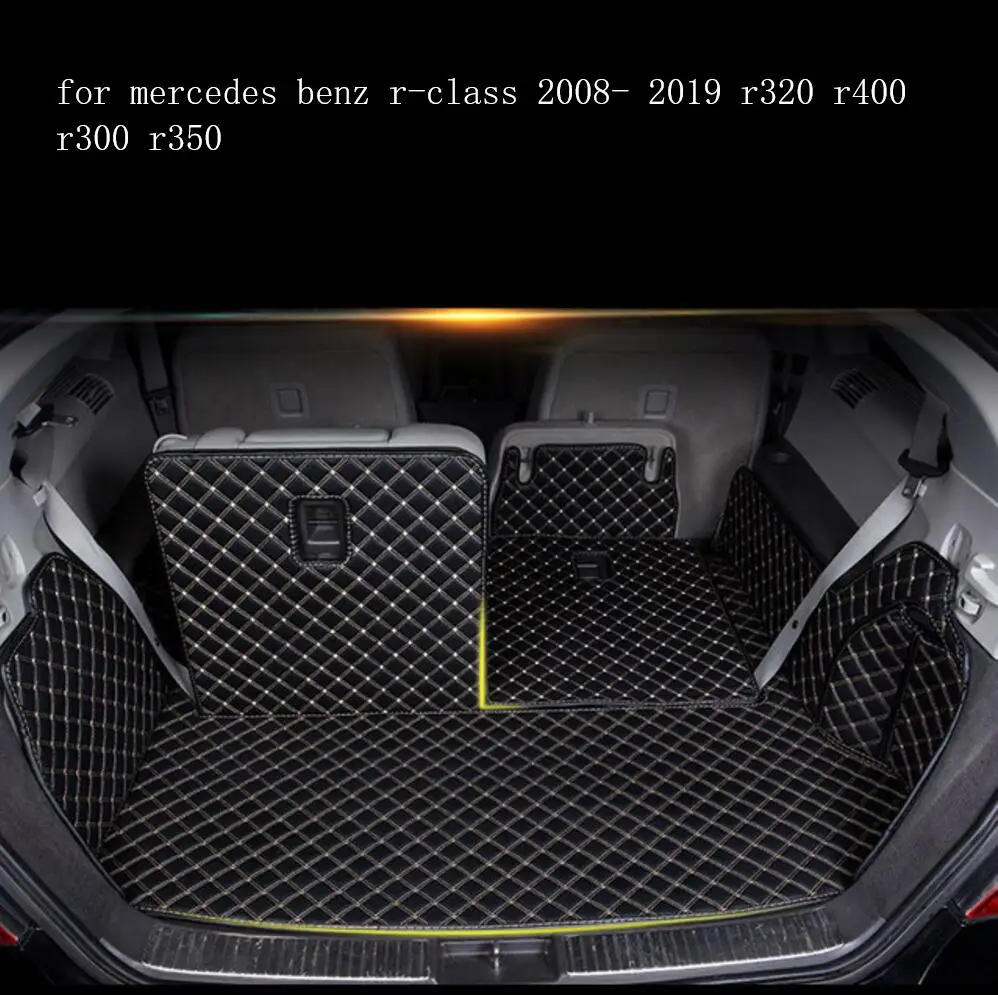 Коврик для багажника из волоконной кожи mercedes benz r class 2008 2019 r320 r400 r300 r350