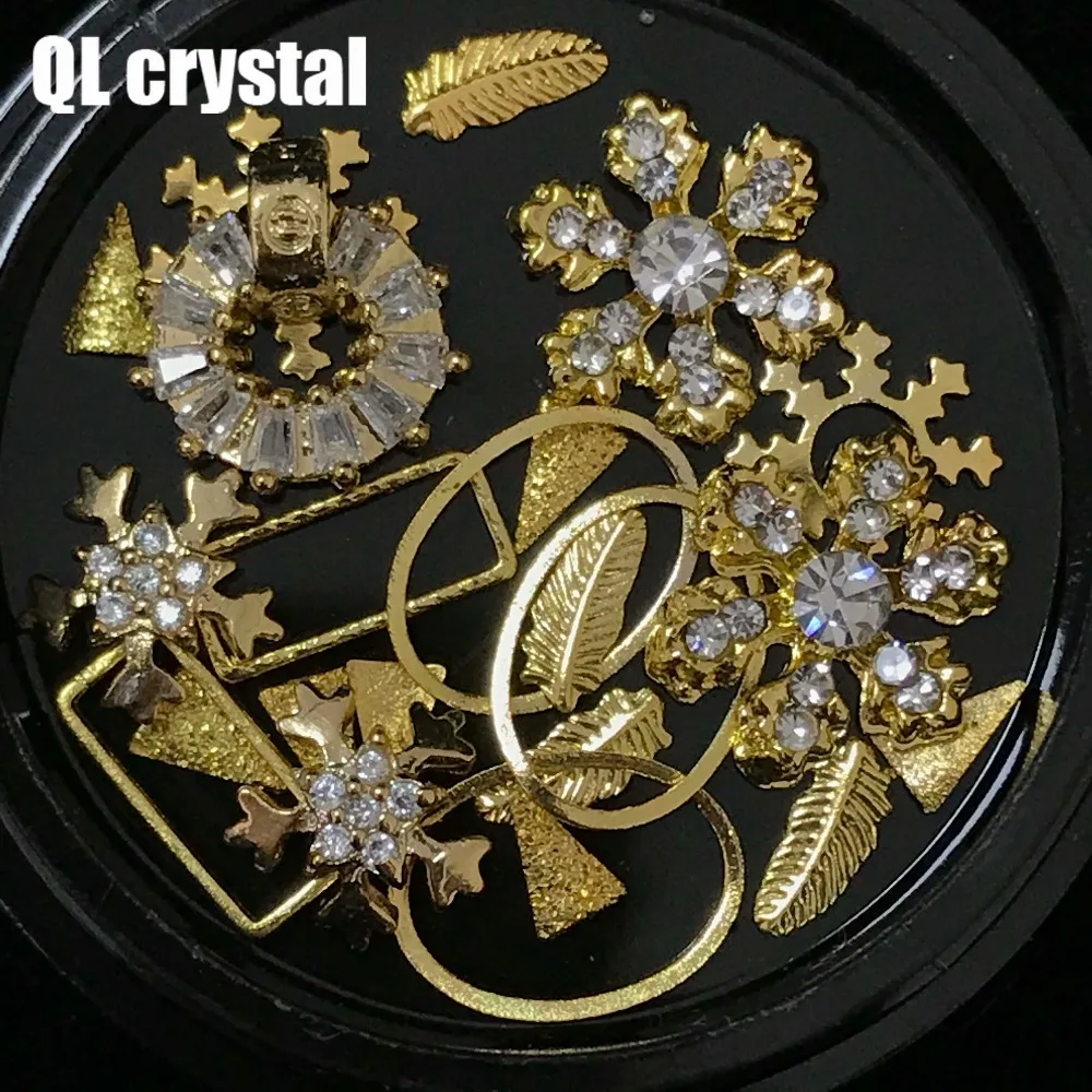 QL Кристалл 1 коробка Стразы для сексуальных модных ногтей 3D хрустальные камни