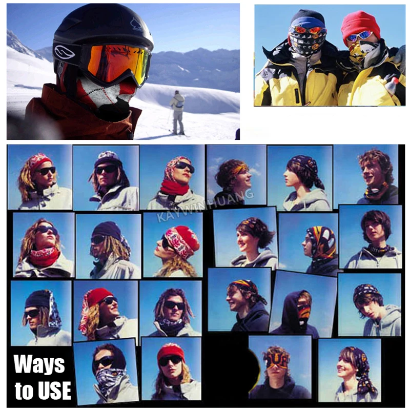 Новейшая модная зимняя многофункциональная маска для лица бесшовные головные