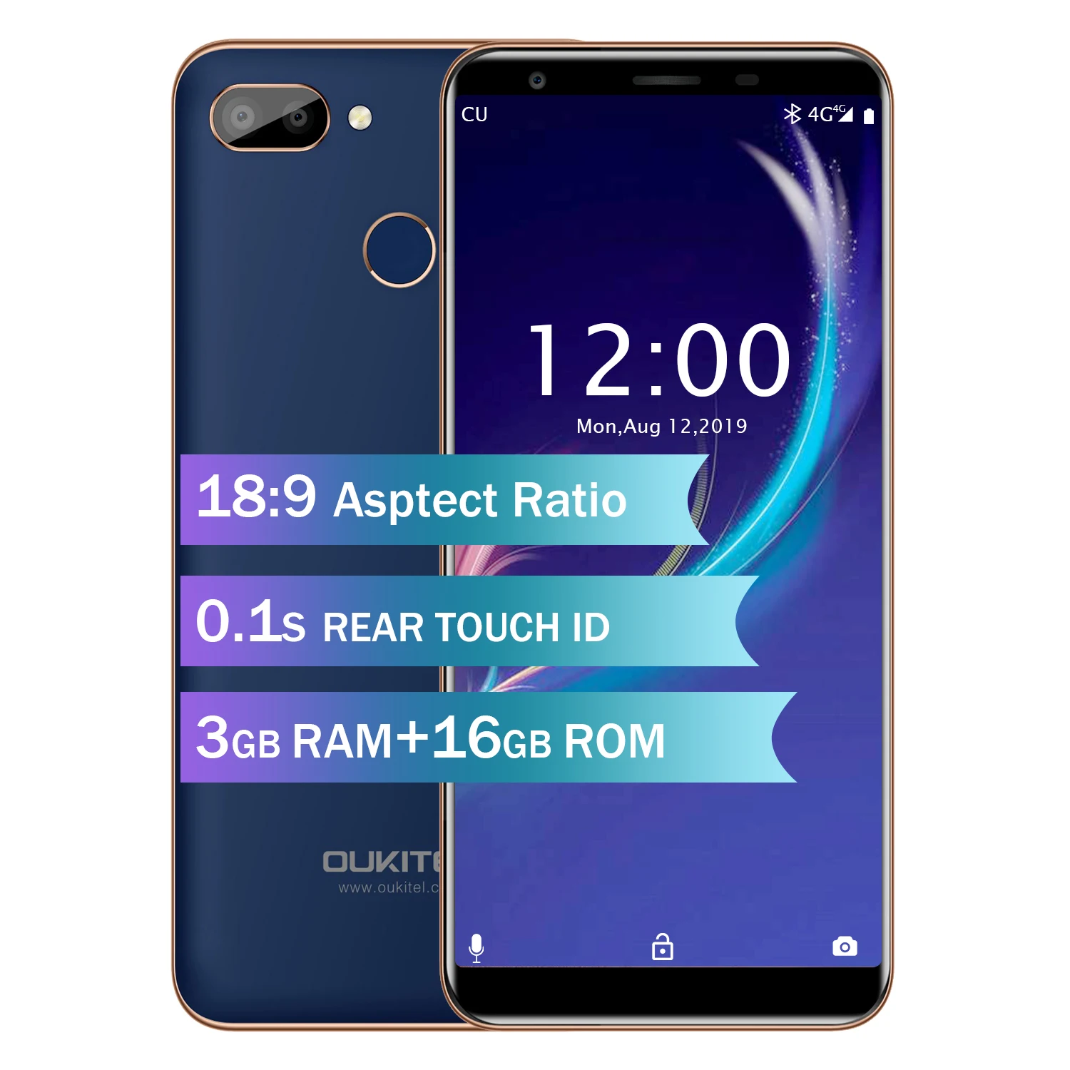 OUKITEL C11 Pro смартфон с 5 дюймовым дисплеем четырёхъядерным процессором ОЗУ 3 ГБ ПЗУ 16