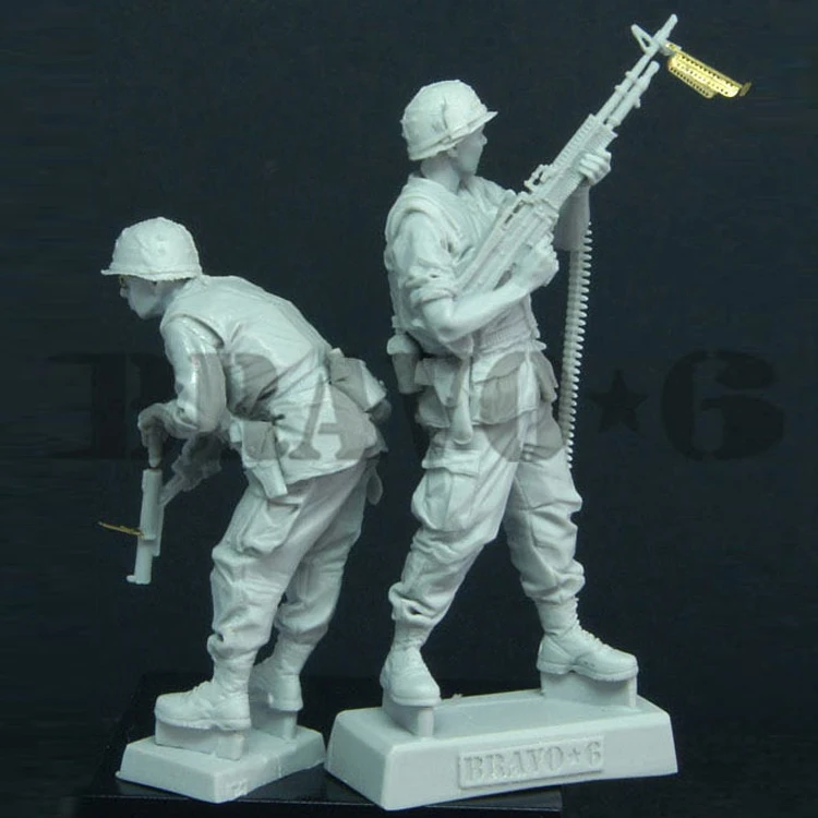 1/35 USMC Круглый угол 2 человека модель солдата из смолы GK военная тема Второй