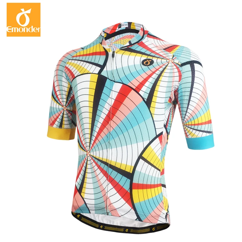 

EMONDER Mens Cycling Jersey pro Team Short Sleeve Bike Clothing T-shirt Cycling Tops Breathable Ropa Ciclismo