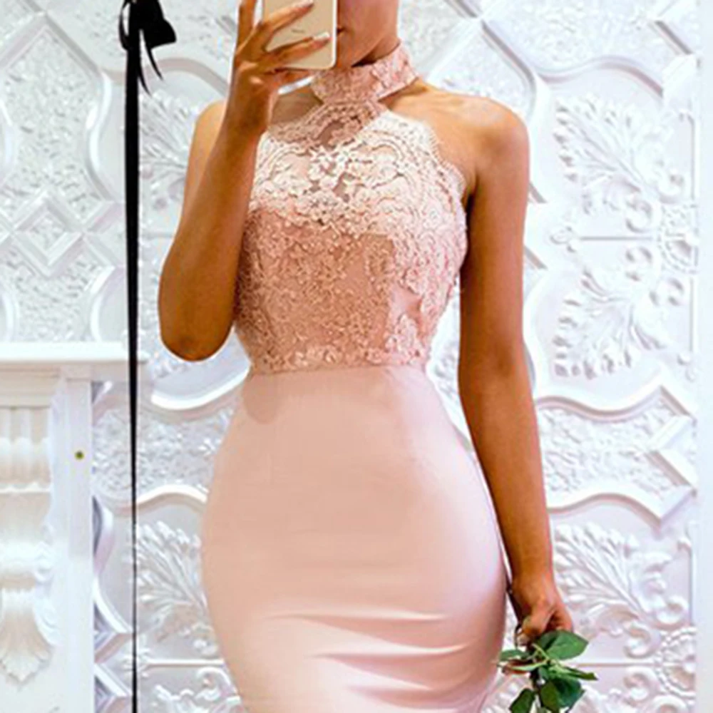 Платье женское Облегающее с открытой спиной пикантный вечерний сарафан без