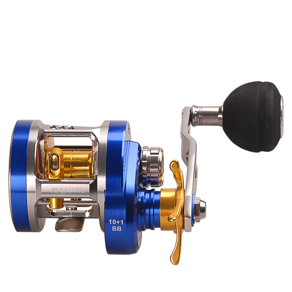 Новая медленная Рыболовная катушка 6 8: 1/11BB/12 кг L/R baitcasing морские рыболовные литые