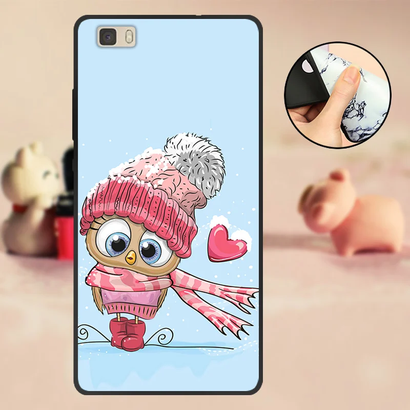 T14 Чехол для huawei ALE-L21 Funda для huawei P8 Lite, черный чехол из ТПУ и силикона для huawei P 8 Lite, чехол для телефона P8Lite - Цвет: T14