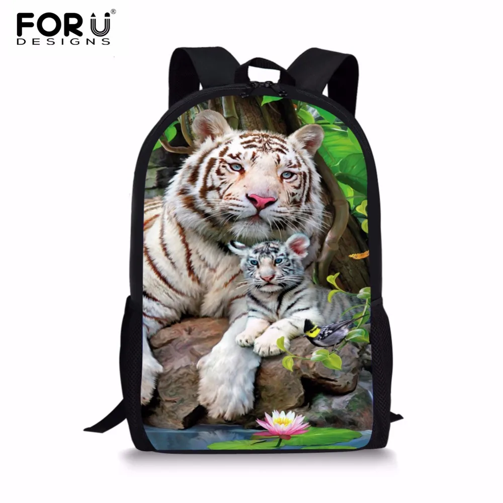 FORUDESIGNS/модные мужские рюкзаки крутые 3D животные Тигр Печать школьный рюкзак для подростков мальчиков детская сумка рюкзак человек