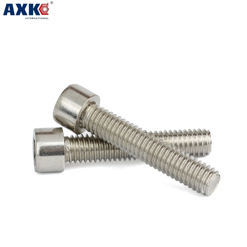 AXK 10 шт. 201 Нержавеющая Сталь цилиндрическая Шестигранная головка винта GB70/DIN912