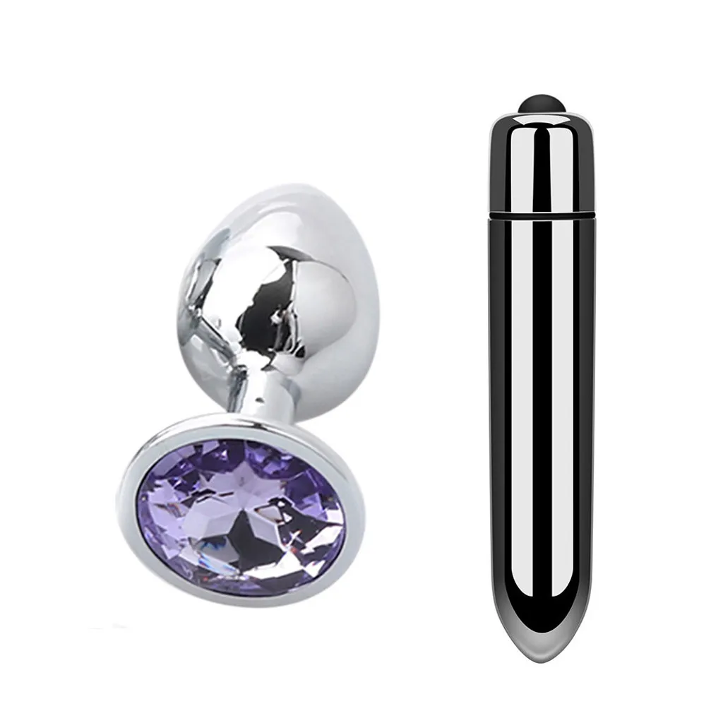 Ювелирная база Анальная пробка фаллоимитатор вибратор 10 скоростей секс игрушки