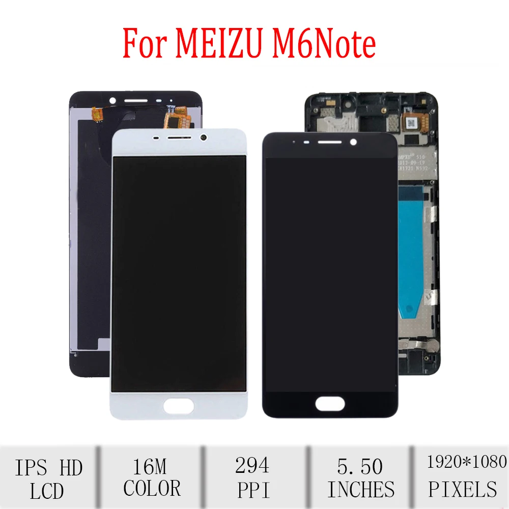 Original 5.5'➺IHUXING For MEIZU M6 NOTE LCD Display Touch Screen with Frame Digitizer Meizu Meilan Note 6 Replacement+ | Мобильные