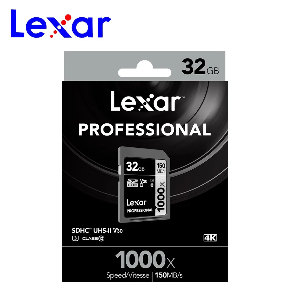Lexar 32 Гб класс скорости 10 1000X SD карты SDHC/SDXC U3 памяти UHS II/U3 высокая скорость 150 МБ/с.