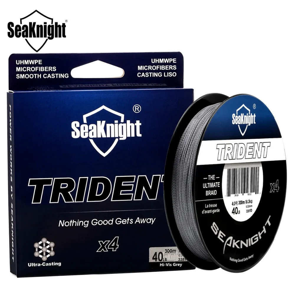 Новая плетеная рыболовная леска TRIDENT 300 м 328Yds 4 нити 8 80 анг. Фунт. многонитевая