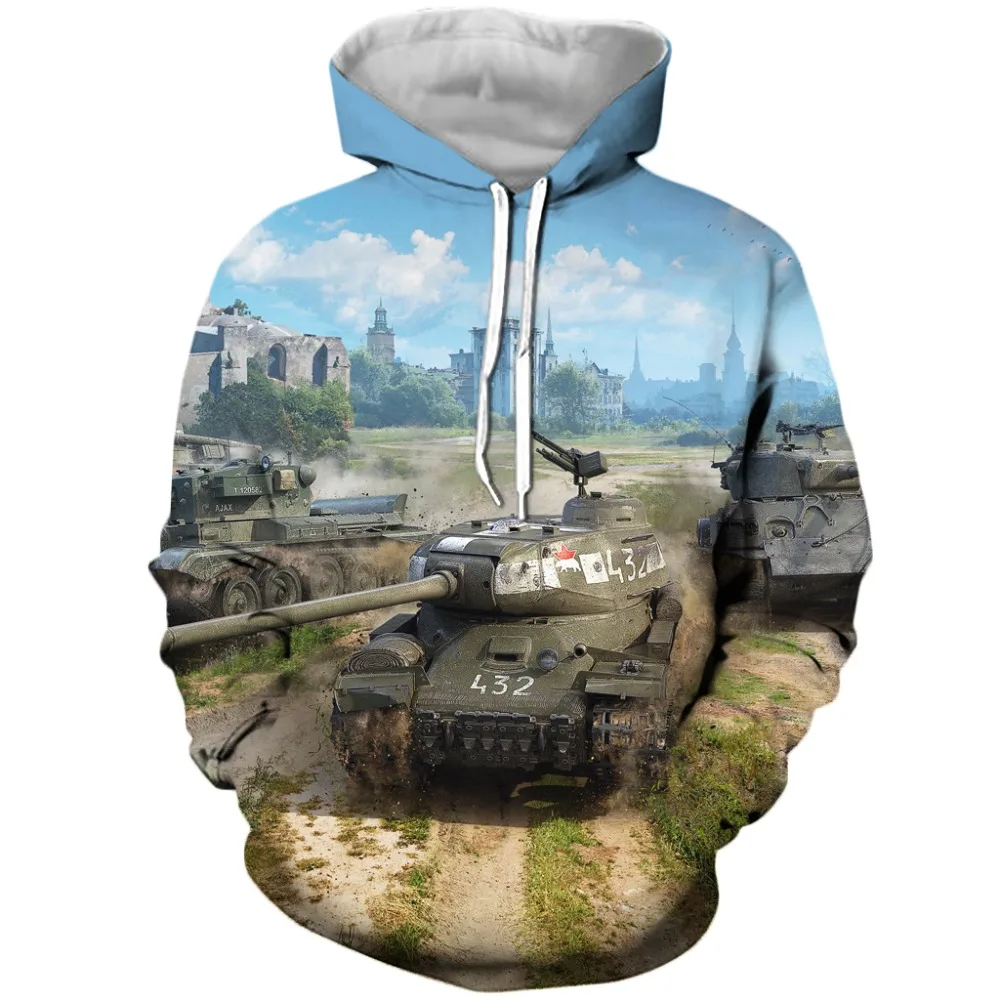 YX GIRL стиль 3d модные мужские толстовки с принтом игры World Of Tanks Мужские Женские повседневные толстовки с капюшоном