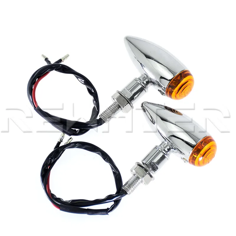 

4PCS Motorcycle Bullet Turn Signal Indicator Light Lamp For Harley Chopper/Cruiser Black Chrome Accesorios Para Moto
