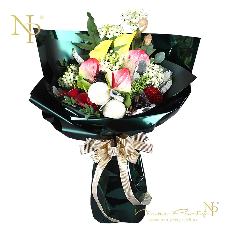 Nicro 20 шт./компл. 23X23 дюйма металлическая упаковка для упаковки цветов свадебные