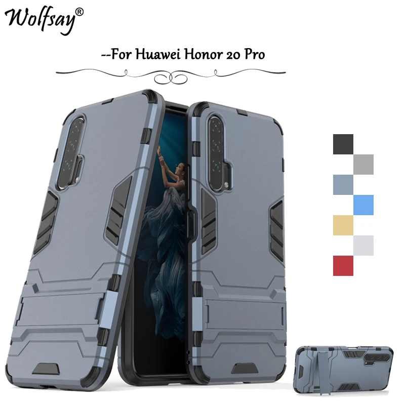 

Чехол-накладка для Huawei Honor 20 Pro, противоударный, резиновый, жесткий