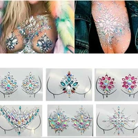 acrylic chest decoration crystal diamond tattoo music festival rhinestone stickers jewels flash fake temporary tattoos g