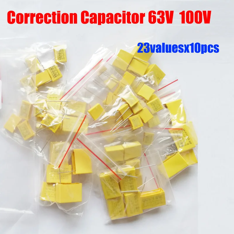 Квадратный корректирующий конденсатор 23valuesx10pcs = 230pcs 100V 63V 102J 684J набор в