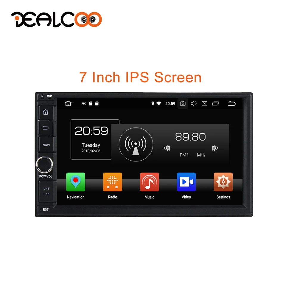 Dealcoo 2Din автомобильное радио 2 Din gps радиоприемник для Android Кассетный рекордер