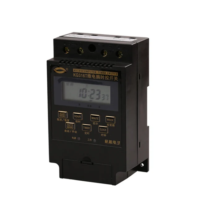 KG316T AC380V din-рейку ЖК-дисплей цифровой программируемый электронный таймер