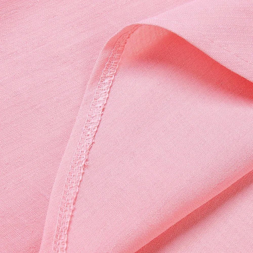 Летнее платье для женщин повседневное однотонное с асимметричным подолом и