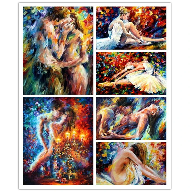 

Abstract Diamond Painting 5D DIY Cross Stitch Diamond Embroidery Oil Painting Sexy Couple Mosaic Home Decoration Wall Art Dancer