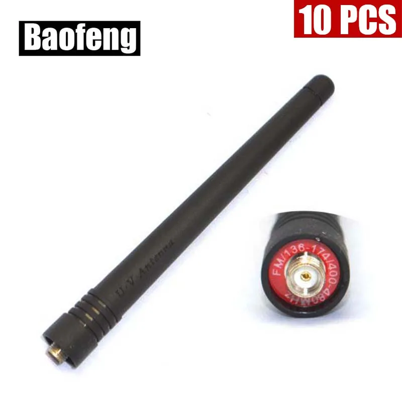 10 шт. Оригинальная антенна BAOFENG 136 174/400 480 МГц SMA Female для Baofeng UV 5R 5RA/B/C/D/E/G/E B5 B6