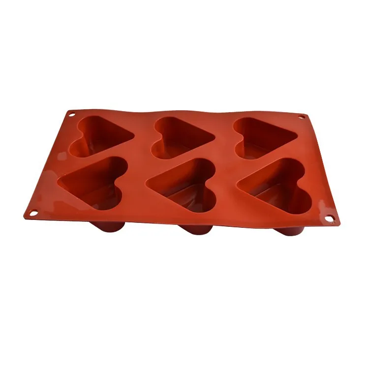6 плоских форм в форме сердца силиконовая форма для торта Кондитерская заливки
