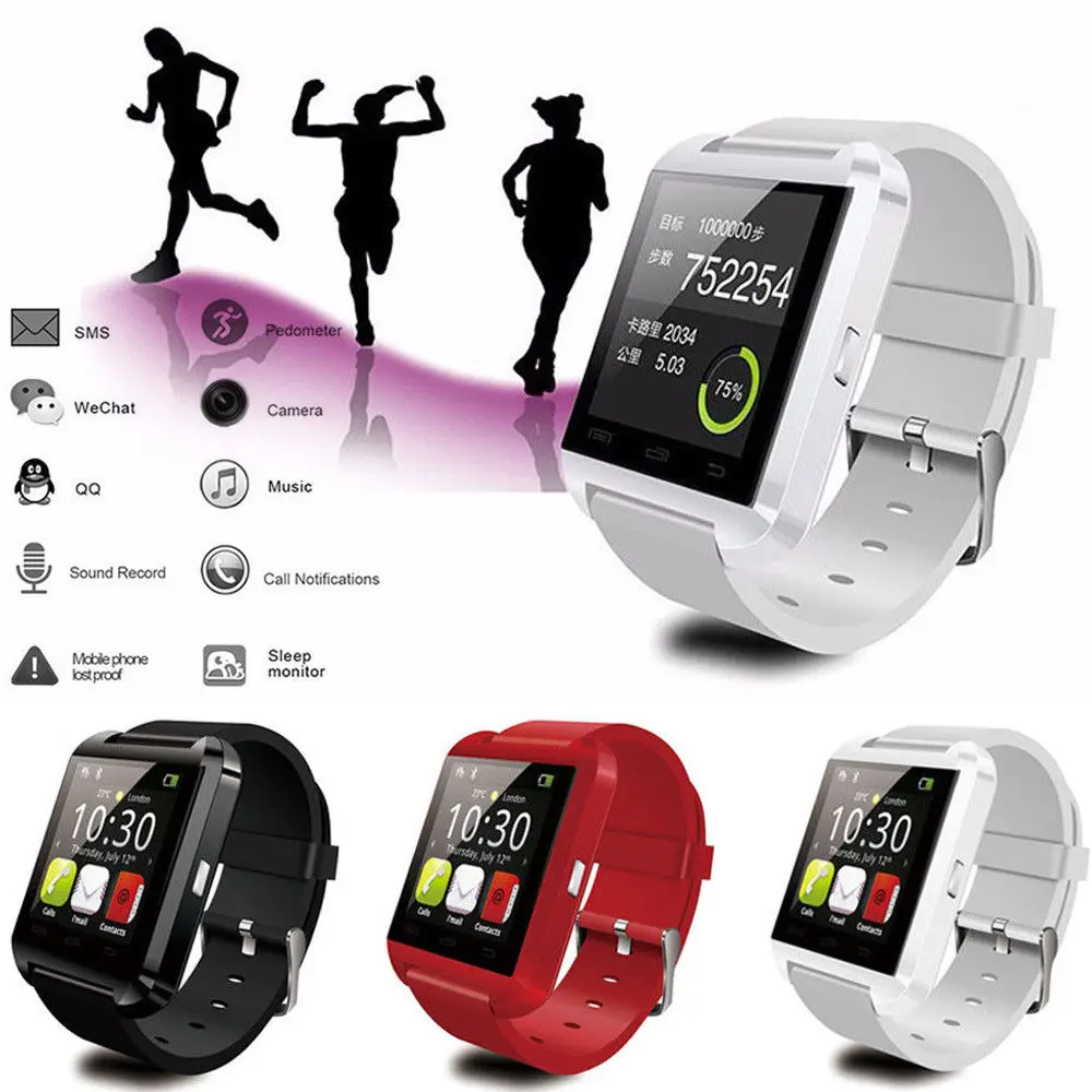 Умные часы Timethinker U8 с Bluetooth умные Reloj спортивные Шагомер наручные на базе Android IOS