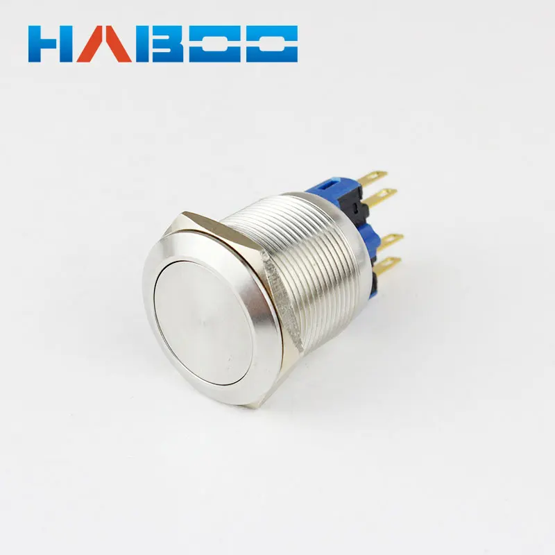 1PCS factory directly 22mm momentary metal switch anti-vandal waterproof switch reset push button switch 250V 3A shipping free