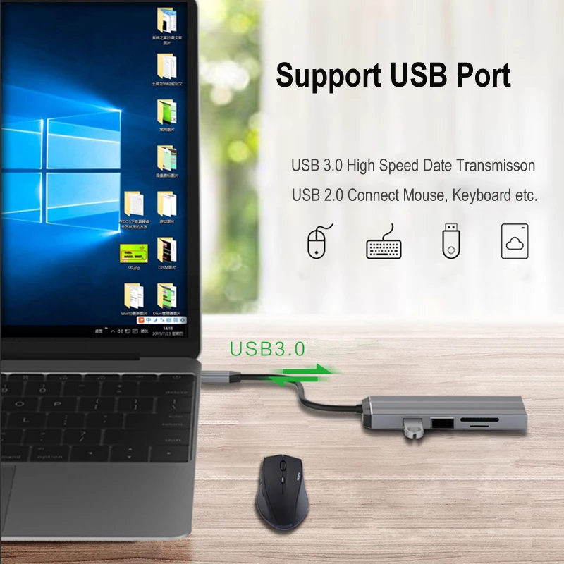 USB HUB Type-C to Multi 3 0 HDMI адаптер док-станция для MacBook Samsung Dex S8/S9Thunderbolt Dock Hub USB-C 1 Splitter |