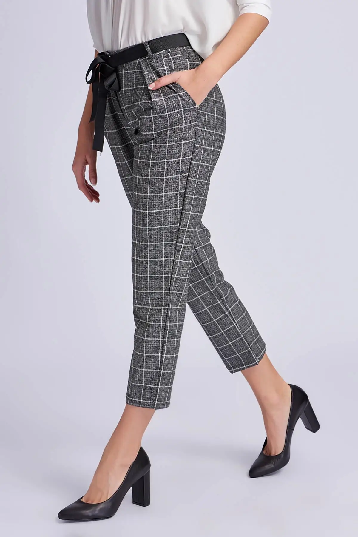 Женские черные классические туфли на высоком каблуке из натуральной кожи с