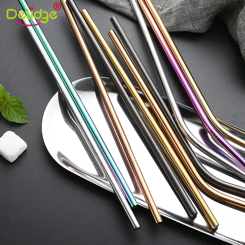 Delidge 304 соломинки из нержавеющей стали DIY чайные кофейные инструменты