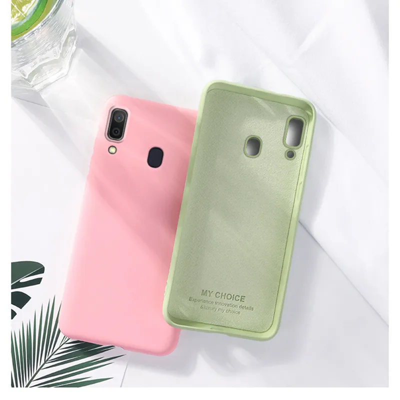 200pcs/lot Liquid silicone Phone Case For Samsung Galaxy A10 A20 A30 A40 A50 A60 A70 A80 A90 M10 M20 M30 TPU Back Cover