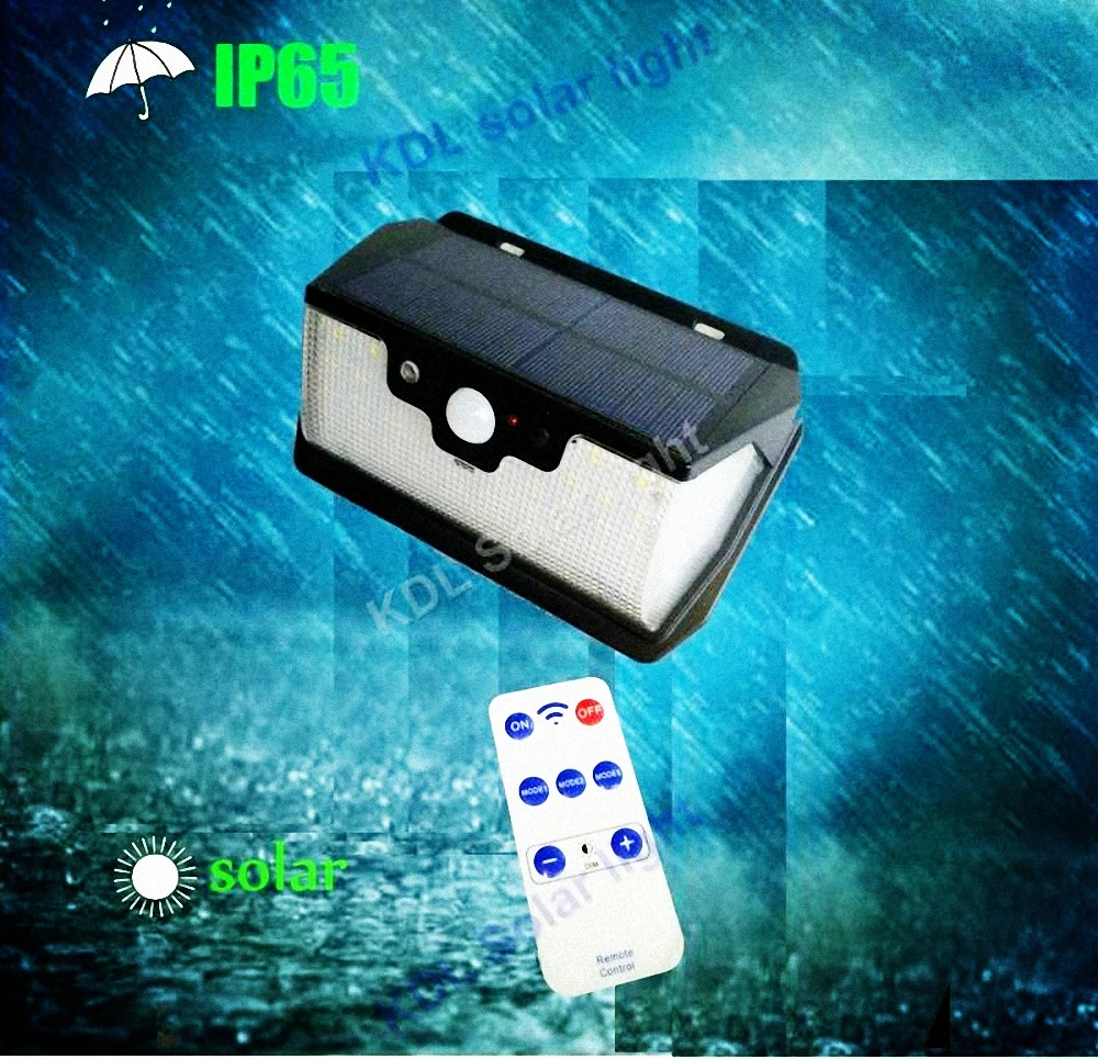 55 светодиодов солнечный светильник с дистанционным управлением радар 3 боковой