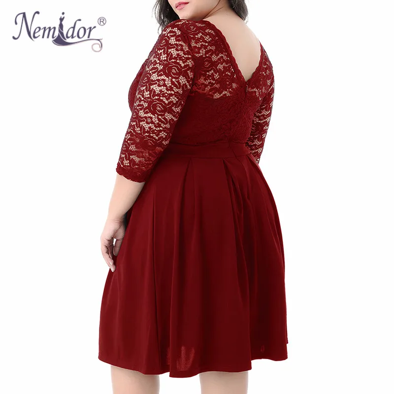 Женское винтажное кружевное платье-миди с открытой спиной и круглым вырезом |