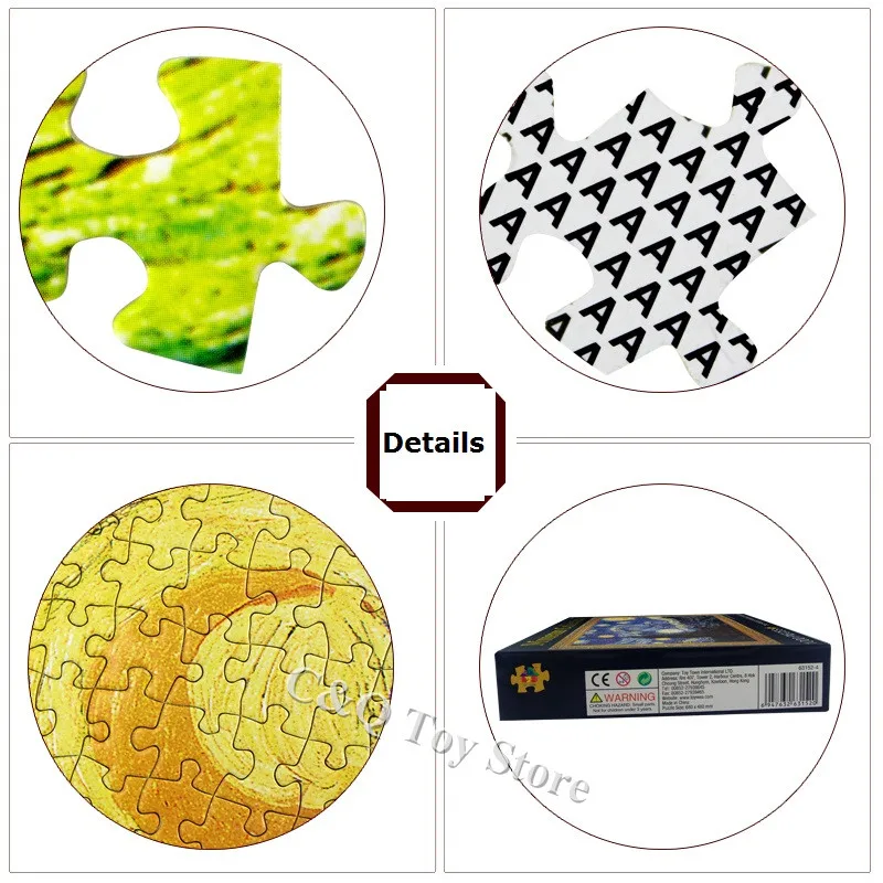 Пазлы с объемной картиной маслом 2000 шт. 9 типов для взрослых знаменитые звездная