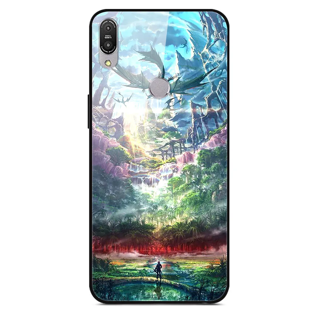 01 Для ASUS Zenfone Max Pro M1 ZB601KL ZB602KL чехол из закаленного стекла с изображением планеты космос, стеклянный чехол на заднюю панель Для Zenfone Max Pro M1 ZB602K - Цвет: 01
