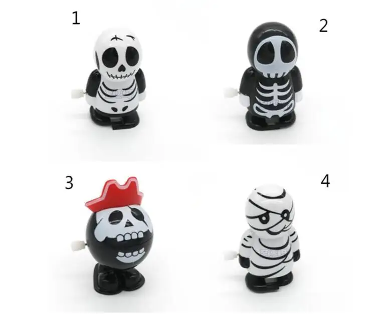 iWish Halloween Wind Up Jump White Mummy Human Skeleton Jumping Mummies Skull Gift Toy For Children Toys All Saints' Day | Игрушки и