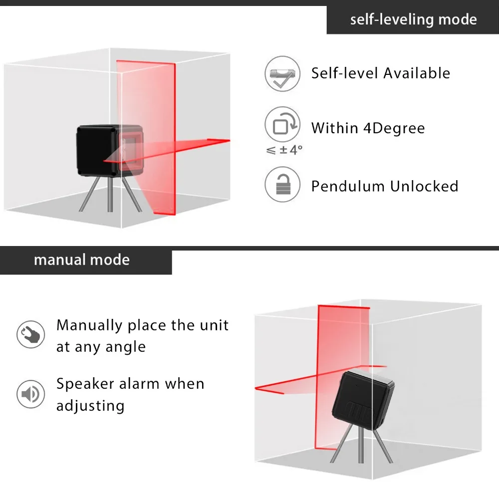 LV2 мини лазерный уровень самонивелирующийся горизонтальный и вертикальный крест