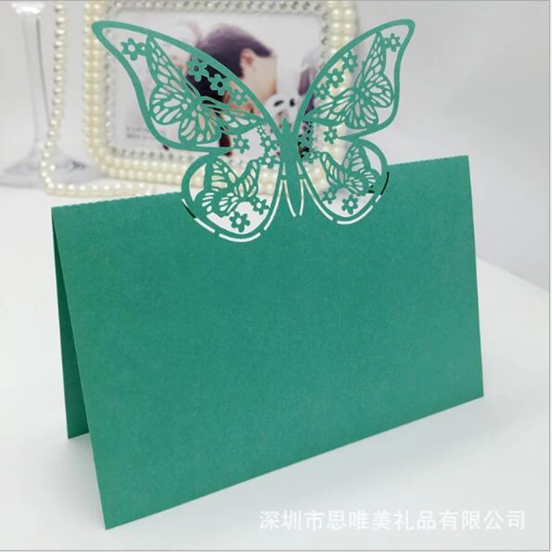 10 цветов 50 шт. Карточки С Рисунком бабочки|card birthday|wedding card messagewedding message |