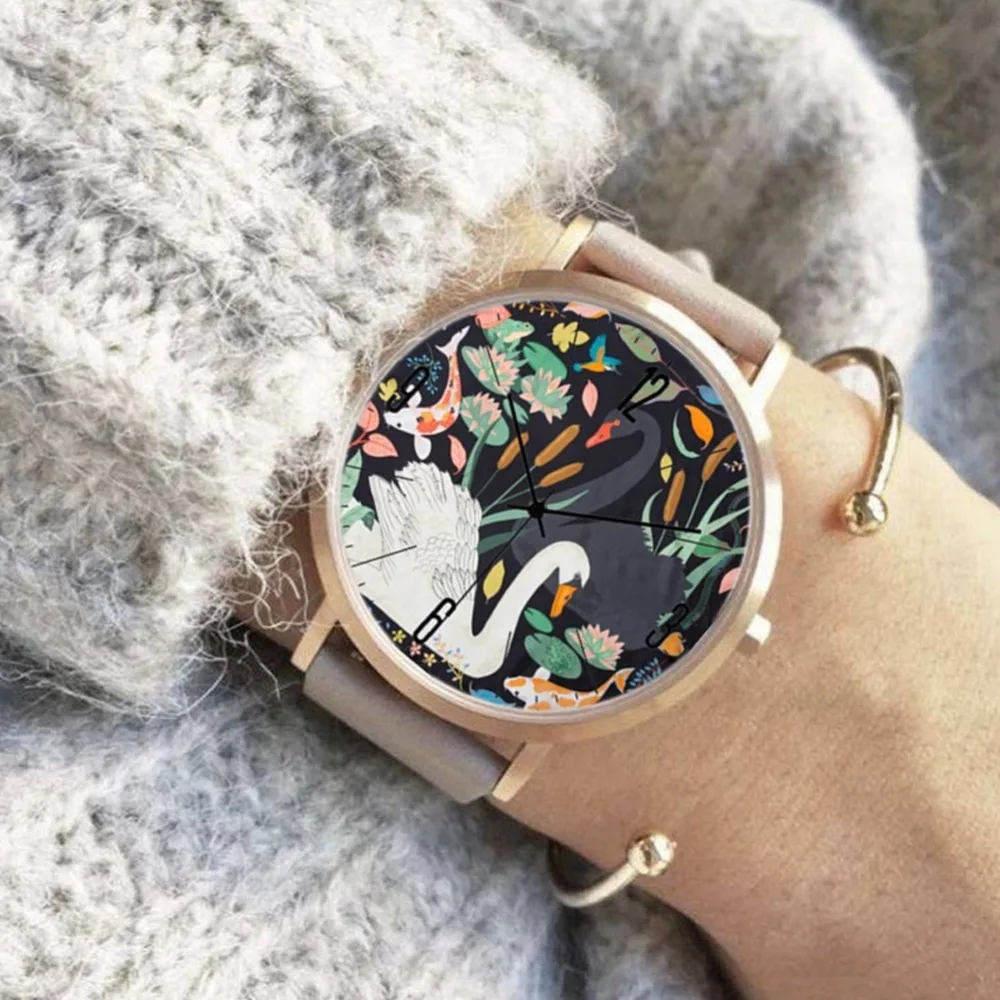 Лидирующий бренд для женщин кожа бретели нижнего белья кварцевые наручные часы