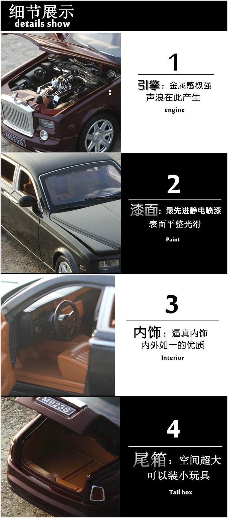 1:24 литая под давлением модель автомобиля из сплава Rolls Royce Phantom Металлический Игрушечный Автомобиль колеса симулятор звуковой светильник вытяжной автомобиль коллекция детский подарок