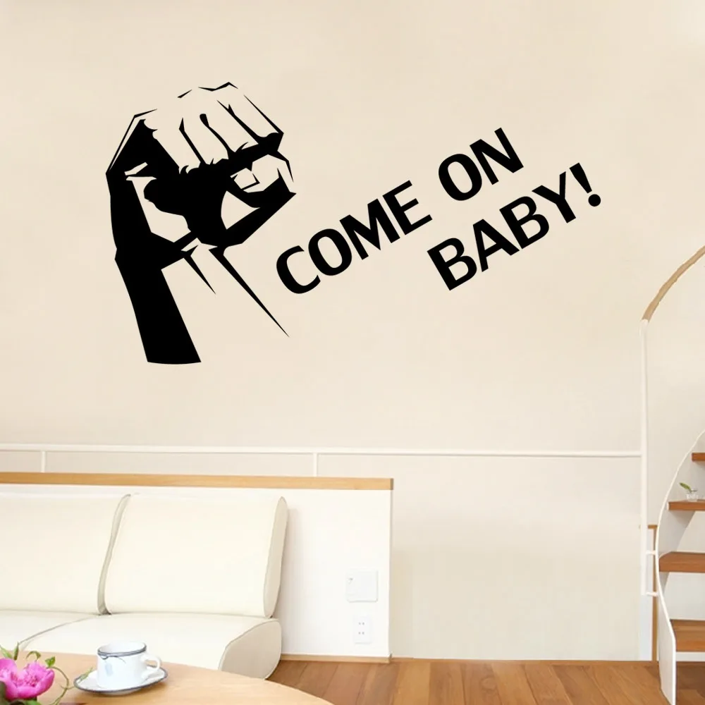 Скрепленная Наклейка на стену в виде кулака декоративная наклейка с цитатой как