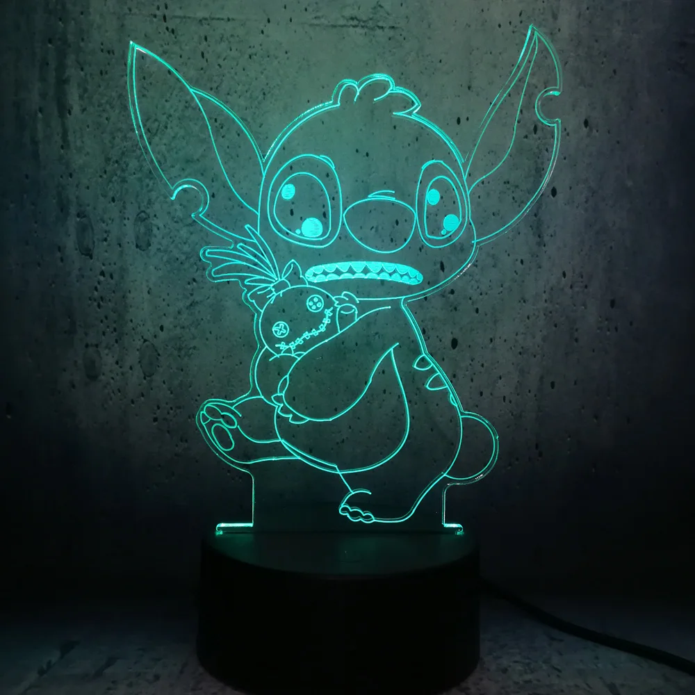 Светодиодный ночник GRIMACE Stitch лавагуд для домашних животных пришельцев собак