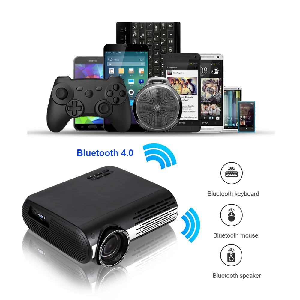 VIVICINE 1080p HD проектор, опция Android 7,1 WiFi Bluetooth домашний кинотеатр светодиодный проектор для видеоигр проектор 5500 люмен проэкторы