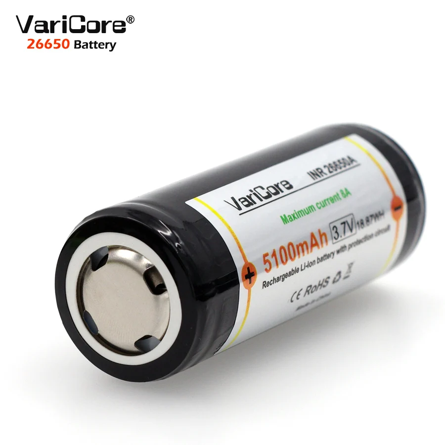 3 шт. литий ионные аккумуляторные батарейки 26650 5100 мАч|rechargeable battery|battery rechargeablebattery
